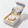 Caja de Empaque para Crema Reparadora Antienvejecimiento, Crema para el Acné, Papel Tarjeta Plateado, Impresión UV, Caja de Color para Crema de Alta Gama, Caja Hecha a Mano