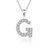 Amazon transfronterizo nuevo collar con incrustaciones de circonita de diamantes completos 26 letras inglesas femenino acero de titanio colgante DIY cadena de clavícula
