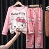 3 Pijamas Infantis Meninos Primavera e Outono Finos 6 Meninas Manga Longa Meninos Pequenos Crianças Médias e Grandes 12 Desenho Animado Conjunto para Casa