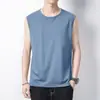 Chaleco Casual Simple para Hombre Verano Delgado Moderno Versátil Algodón Puro Sin Mangas Camiseta Base Cómoda Transpirable