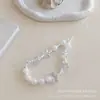 Nuevo Pulsera de Cuentas Mariposa Brillante Cadena para Teléfono Móvil de Nicho Pulsera de Lazo Anti-Pérdida Colgante para Mochila Set de Auriculares