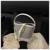 Moda Estilo Coreano Empalme Cerradura Simple 2025 Nuevo Estilo Otoño e Invierno Moderno Gran Capacidad Bolso Cruzado Bandolera Bolso Cubo