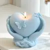 Jiahuimei Portátil Adorno de Vela de Amor Molde de Silicona Día de San Valentín Decoración de Yeso Aromaterapia de Amor Molde