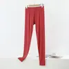 Pantalones caseros ligeros de verano holgados, adecuados para usar al aire libre, pantalones largos adelgazantes, leggings de modal talla grande para mujer, con una caída y sensación elástica