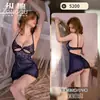 Lingerie Sensual com Renda Transparente, Camisola Sedutora de Renda com Recortes, Design Apaixonante e Fácil de Remover 5200