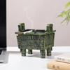 Adorno Original de Cenicero Trípode de Resina Bronce Estilo Chino para Sala de Estar, Decoración de Escritorio de Oficina, Artesanías, Regalo Estilo Antiguo