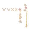 Brincos de Flor Colorida Set 925 Sterling Agulha de Prata Micro-incrustada Zircônia Brincos Borboleta Pequeno Nicho Feminino Design Sense Brincos