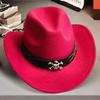 Explosões Transfronteiriças Caveira Chapéu de Cowboy Ocidental Masculino e Feminino Étnico Outdoor Chapéu de Cavaleiro Acessórios de Prata Imitação Cerimônia