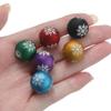 Série de Natal 16mm novo acrílico fosco tinta feltro à mão floco de neve contas redondas contas soltas DIY acessórios de contas feitos à mão