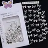 Arte de Uñas Transfronterizo Aleación Adornos Mezclados con Plata Corte de Mariposa Calada K Blanca Metal Mixto Accesorios Pequeños DIY