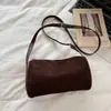 Bolsa Cilindro Estilo Coreano Nueva Otoño 2026 Bolso Cruzado de Color Sólido de Alta Calidad Bolso Casual para el Trabajo y el Viaje al Trabajo Bolso de Hombro