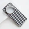 Venta de Liquidación Funda para Teléfono Adecuada para Vivo X200, Cuero Liso Patrón a Cuadros, Funda Protectora Dura Semi-Cubierta Electroplateada para Vivo X200