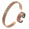 Pulsera Cruzada de Dos Colores Tridimensional de Alta Venta en Amazon Transfronterizo, Moda Retro, 9 Piedras Magnéticas, Joyería de Mano de Estilo Abierto al por Mayor