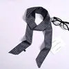 Bufanda de Seda Delgada con Lunares Negros al por Mayor Transfronteriza Estilo Coreano Elegante Bufanda Flotante Cinta para la Cabeza Accesorios para Camisas Atados