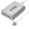 Nuevo Cargador de Escritorio de 580W 580W Nitruro de Galio Cabezal de Carga Multifuncional Adaptador de 8 Puertos PD3.1 Nitruro de Galio
