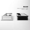 Caja de roscas aleación de aluminio cubierta de orificio para roscas de escritorio mesa de computadora caja de cables cuadrada accesorios de caja de alambre con cepillo