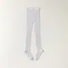 Meia-calça Infantil Primavera e Verão Novo Estilo Malha Respirável Leggings de Bebê Modelagem Solta Cor Sólida Formato de Coração Meia-calça Peça Única