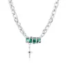 Colar de Aço Titânio com Estrela Serpentina para Homens, Moderno, Bonito, de Alta Qualidade, Ano do Coelho, Hip-Hop, Corrente Cubana Versátil