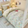 Conjunto de Três Peças 100% Algodão para Dormitório Estudantil Conjunto Completo Um Conjunto 100% Algodão Calouro Estudante do Ensino Médio Lençol de Elástico 100% Algodão Roupa de Cama