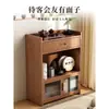 Estante de té estante de almacenamiento estante de almacenamiento multicapa vitrina de exhibición de juego de té estante pequeño antiguo para sala de té madera maciza nuevo chino a prueba de polvo