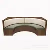 Sofá modular en forma de arco semicircular personalizado y combinación de mesa y silla de losa de baldosas cerámicas para un restaurante de cocina de Hunan hecho a medida, local de hot pot y barbacoa