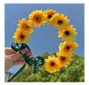 Guirnalda de girasoles tocado niña adulta salida de primavera accesorios de fotografía reunión deportiva escolar 11º festival actuación infantil