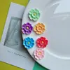 Novos Prendedores de Cabelo Florais Coloridos de Camada Dupla Criativos DIY, Acessórios de Cabelo, Decorações para Capa de Celular, Charms para Sapatos, Materiais de Cola de Creme e Acessórios Atacado