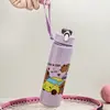 Copo de Palha de Alto Valor Desenho Animado Fofo Copo de Água Infantil Estudante Portátil Grande Capacidade Copo de Plástico Garrafa Resistente a Altas Temperaturas