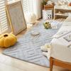 Alfombra de piso de terciopelo de algodón engrosado para otoño e invierno, alfombra de noche para dormitorio, alfombra sencilla y moderna para sala de estar, alfombra tatami para gatear al por mayor
