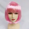 Fornecimento de Perucas com Franja Completa para Estudantes, Cortes Bob Coloridos, Perucas de Cabelo Curto para Halloween, Acessórios de Cabelo, Fantasias de Halloween