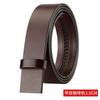 Cinto masculino de luxo leve de alta qualidade com fivela automática de 3,5 cm, couro legítimo sem corte de couro bovino puro.