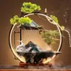 Cerámica China Agua Corriente Decoración de Hogar de la Suerte Sala de Estar Oficina Fuente de Escritorio Humidificador Regalo de Inauguración de Tienda