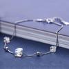 Moda coreana temperamento Joker damas Yuedong Corazón Shi Jia Fang Azúcar Aurora Cristal Pulsera Joyería de plata al por mayor