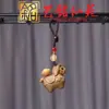 Colgante de Cadena para Teléfono de Caballo de Carrusel Tallado en Sándalo Pulsera Creativa Yiming Xianyuan Sándalo Morado Llavero de Caballo Dorado
