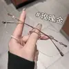 Óculos sem Aro Puro Desejo para Mulheres Míopes Podem Ser Equipados com Armações de Titânio com Grau, Armações Grandes Sem Aro que Mudam de Cor, Óculos Pequenos com Aro Dourado que Mostram o Rosto