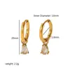 Brincos simples retrô europeus e americanos mais vendidos transfronteiriços, brincos de zircônia incrustada com garras de aço inoxidável banhado a ouro 18K, brincos de alta qualidade para mulheres