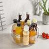 23 Estante Giratorio Transparente para Especias Estante de Almacenamiento Encimera de Cocina Artefacto de Almacenamiento para Botellas de Especias Estante Giratorio