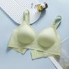 Sutiã Novo de Verão Respirável com Bojo Fino para Mulheres, Não Magnético, Pode Passar na Inspeção de Segurança, Sem Aro de Metal, Sutiã Push-Up Decote Profundo V, Cor Lisa