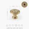 Manípulo de Plástico Bronze Antigo Minimalista Moderno de Furo Único Nórdico Guarda-Roupa Manípulo Redondo de Porta de Guarda-Roupa de Luxo Leve Manípulo de Gaveta
