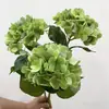 Película de simulación con contenido Yang, 3D de una sola hortensia de 4 hojas, flor de hortensia para maceta en casa, decoración para exteriores