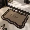 Alfombrilla de Baño Estilo Wabi-Sabi Absorbente de Lodo Diatomeas Felpudo para Pies Felpudo de Secado Rápido para Puerta de Inodoro Felpudo Antideslizante para Ducha en Casa