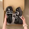 Plataforma Súper Caliente Suela Gruesa Estilo Academia con Falda Zapatos Pequeños de Cuero Moda Dulce Moño Zapatos Mary Jane 2026 Otoño Nueva Llegada