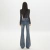 Naranja Infantil # Jeans Acampanados Modernos y Elegantes para Mujer, de Cintura Alta, Diseño Adelgazante, Únicos y Versátiles, Pantalones de Longitud Completa.