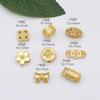 Cuentas Antiguas Color Dorado Conservado Nudo de Lazo Danza del León Cuentas Sueltas Cuentas Espaciadoras Accesorios para Pulseras DIY Joyería al por Mayor