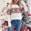 Suéter Navideño Transfronterizo de Amazon 2026 Otoño/Invierno Europeo y Americano Nuevo Casual Cotidiano Suéter Navideño para Mujer