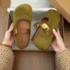 Zapatos Mary Jane de gamuza para mujer con aumento de altura interno de 5 CM, otoño e invierno, punta redonda, corte bajo, versátiles, estilo retro