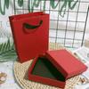 Caja de regalo spot directa de fábrica tapa cielo y tierra caja de piel de vaca cartón de tarjeta negra caja de regalo caja rectangular extragrande