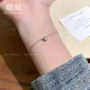 Higu H0181 Pulseira de Coração Brilhante S925 de Prata com Estampa Total para Mulheres Estilo Ins Coreano Estilo Coreano Joia de Mão Doce Elegante