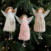Nuevo Peluche Ángel Niña Corazón Campana Decoración Árbol de Navidad Colgante Alas Muñeca Muñeca Decoración Accesorios