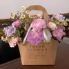 Caja de Flores Portátil Bolsa de Tote para Flores de Navidad Caja para Arreglo Floral DIY Suministros Florales Suministro Transfronterizo Caja de Empaque Floral